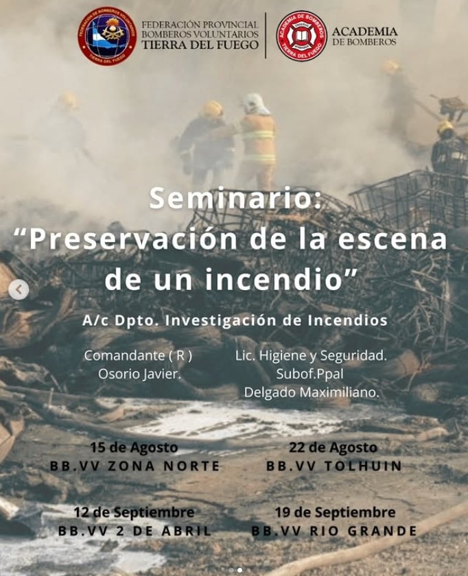 Bomberos se capacitaron en “Preservación de la escena de un incendio”