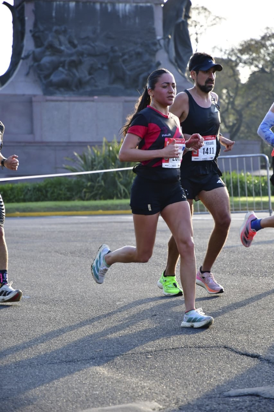 Gina Brizuela en el Maratón de Buenos Aires