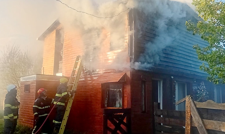 Incendio en una casa de fin de semana