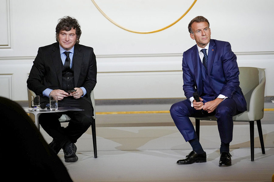 Macron recibió a Milei en el Palacio del Elíseo